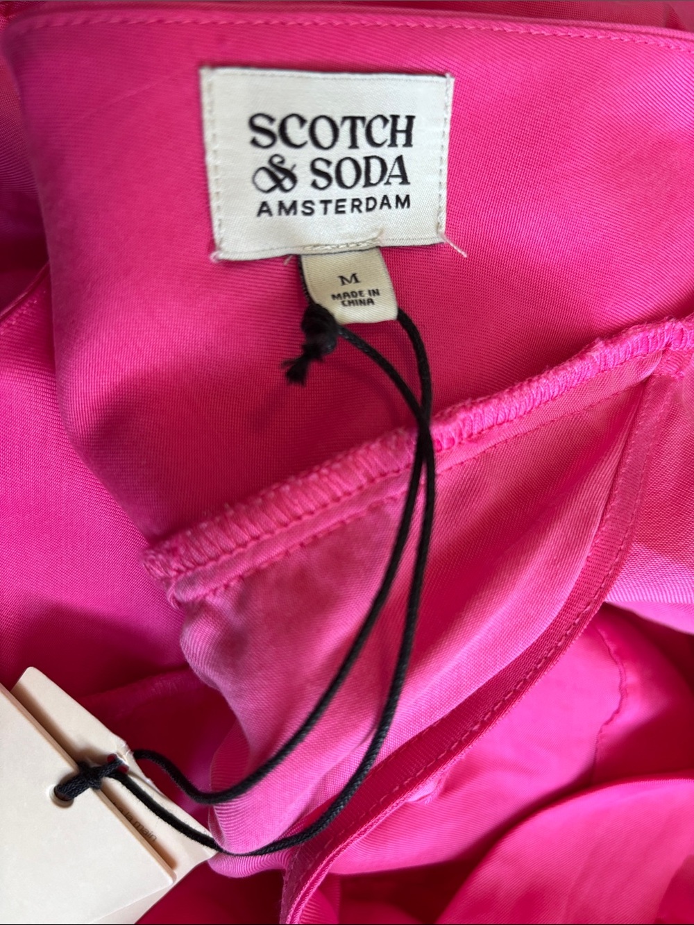Scotch & Soda Bright Pink Ruffle Maxi Dress - Brand New - Picture 9 of 10